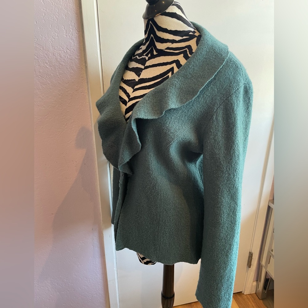Vintage Monterey Bay Teal Knitwear Sweater Cardigan - Picture 3 of 6